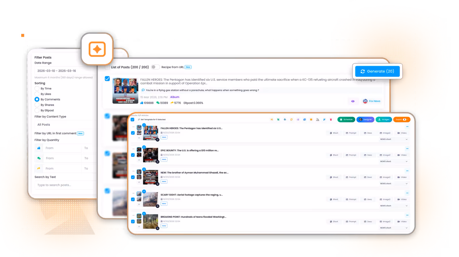 Contai AI social media post generation from Facebook research